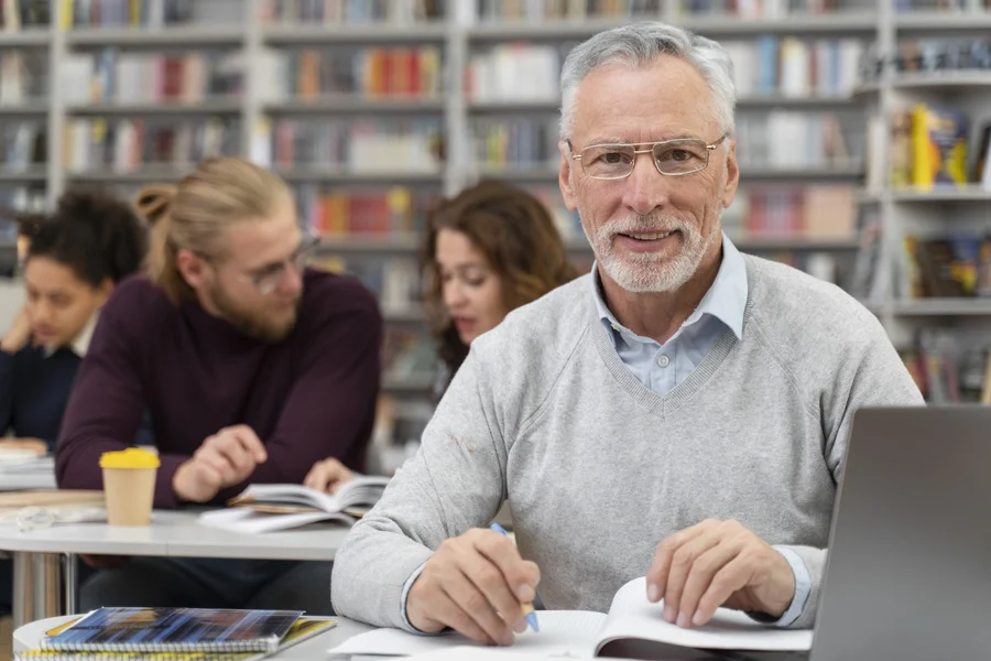 Executivo sênior em programa de aprendizado contínuo