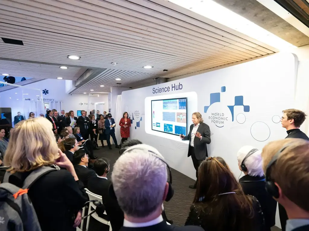 Lifelong Learning Painel de corredor do Fórum Econômico Mundial.